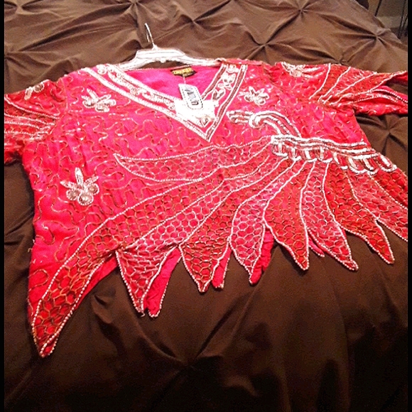 Beaded & sequined formal skirt and top. - Picture 2 of 7